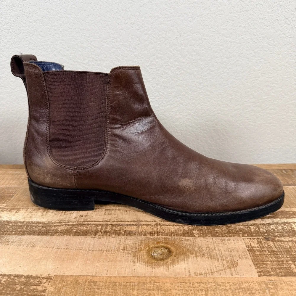 Cole Haan Dumont Grand Chelsea Waterproof Boots Mens 10M Brown Leather C26053